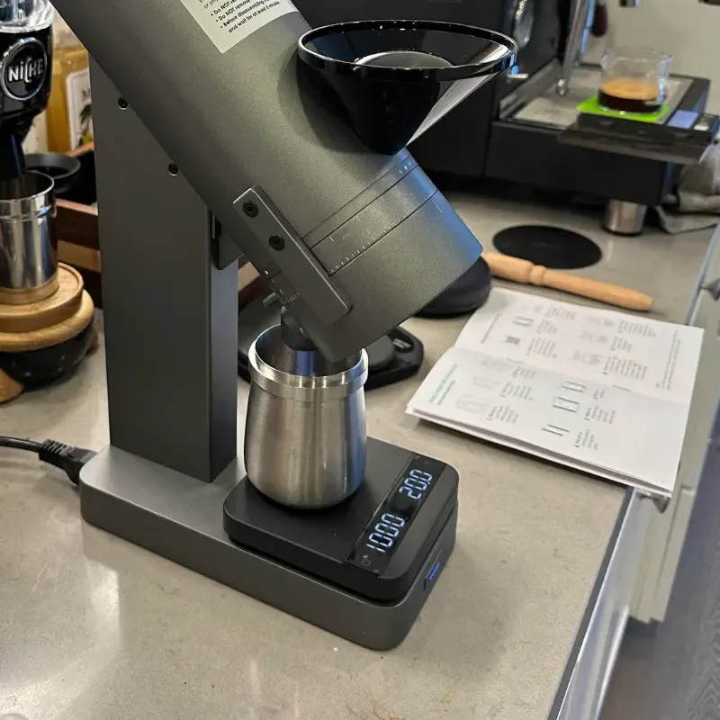 Acaia Orbit Coffee Grinder with acaia scale