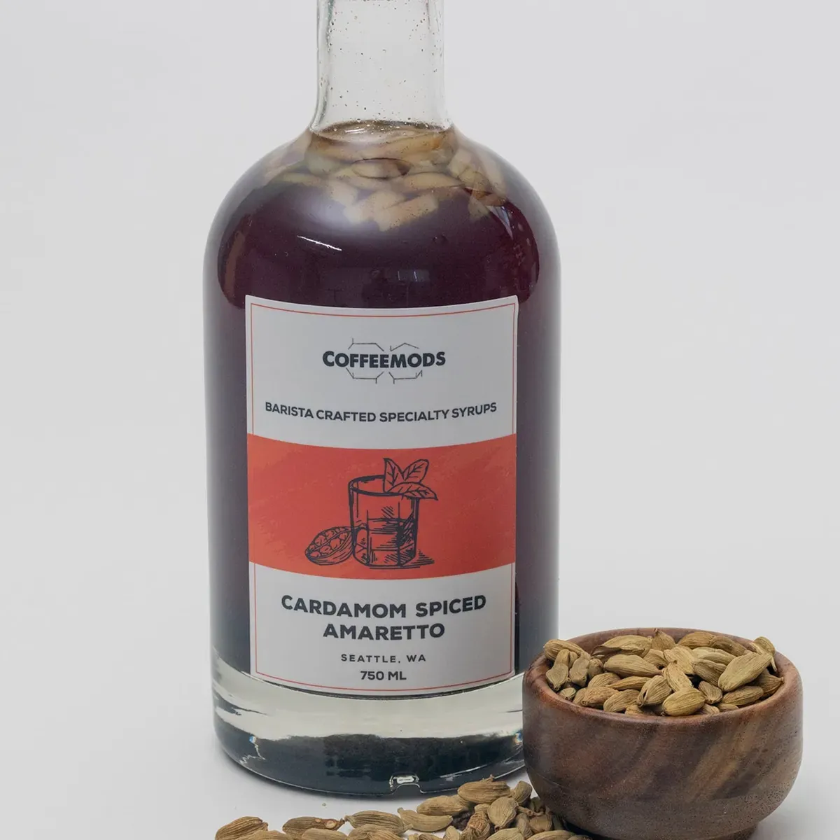 Cardamom Spiced Amaretto Simple Syrup