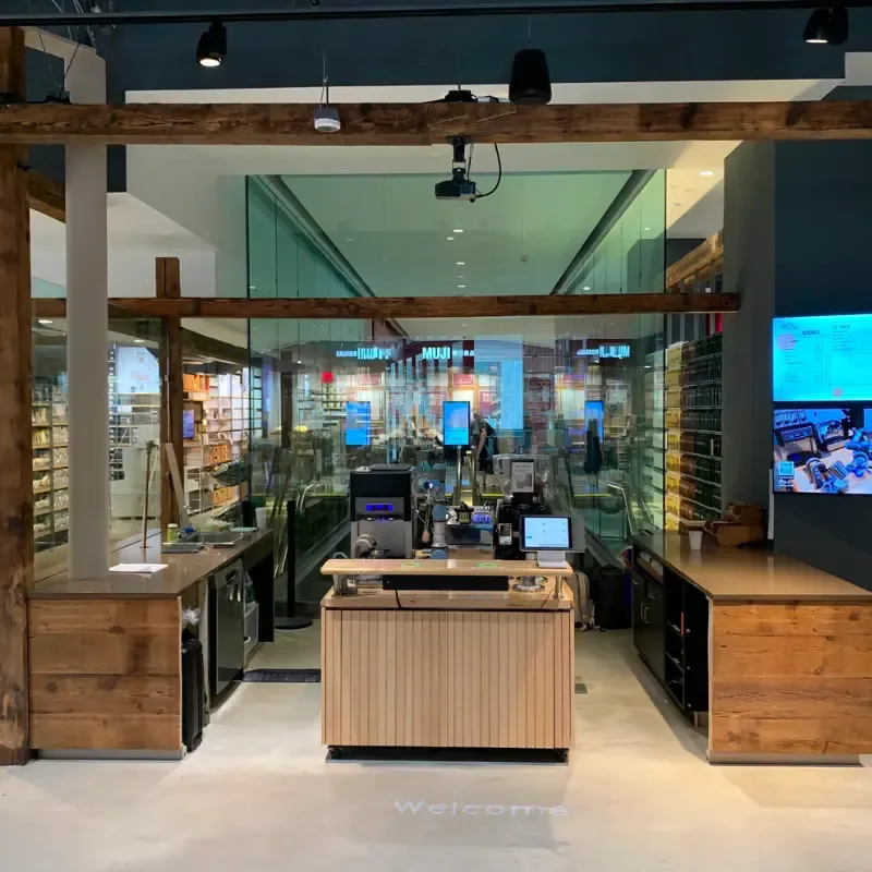 Artly Barista Bot in its new location - MUJI Hudson Yards in New York