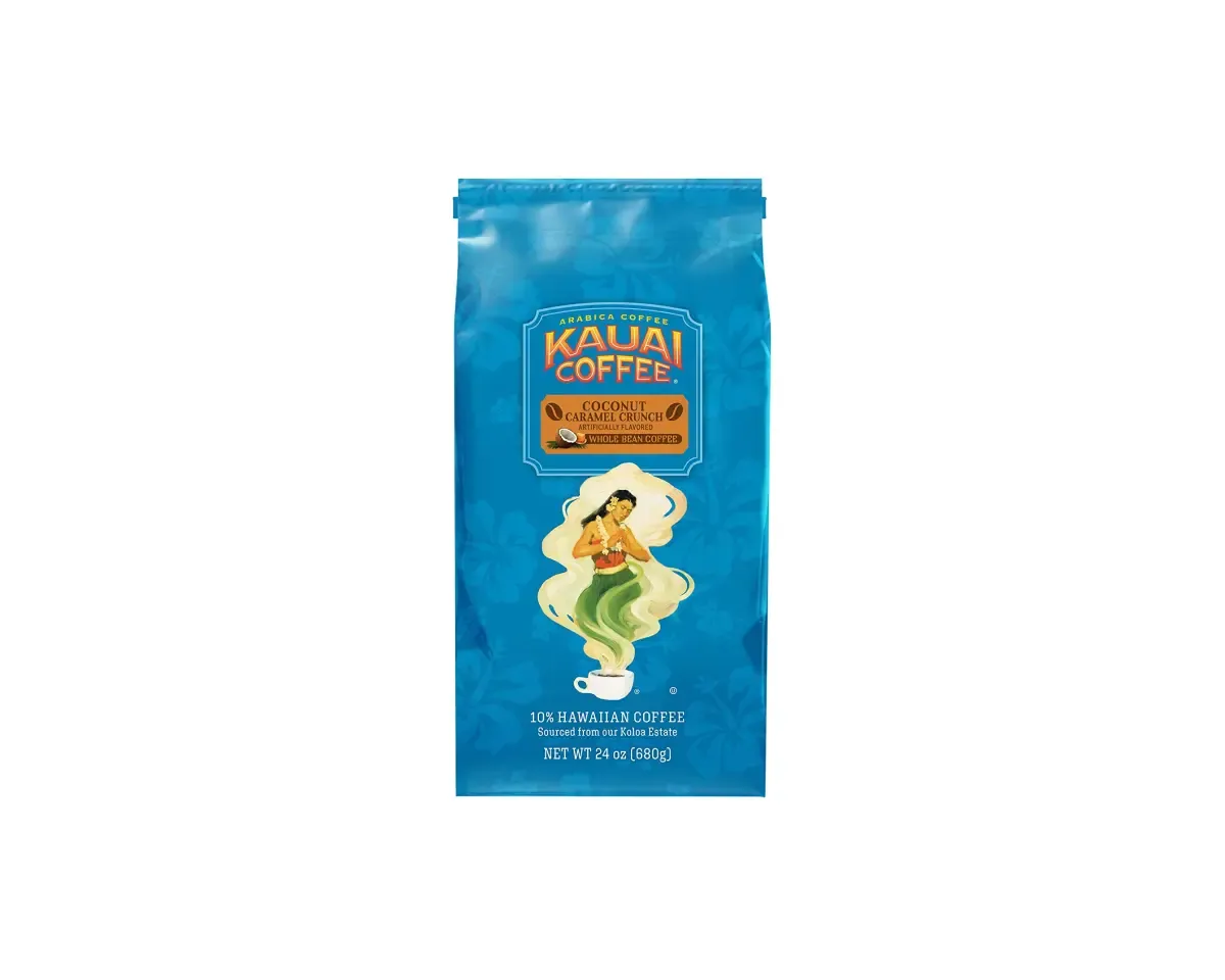 Kauai Whole Bean Coconut Caramel Crunch Flavor Coffee