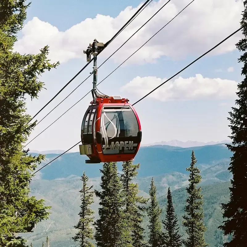 Gondola chair in Aspen, Colorado.