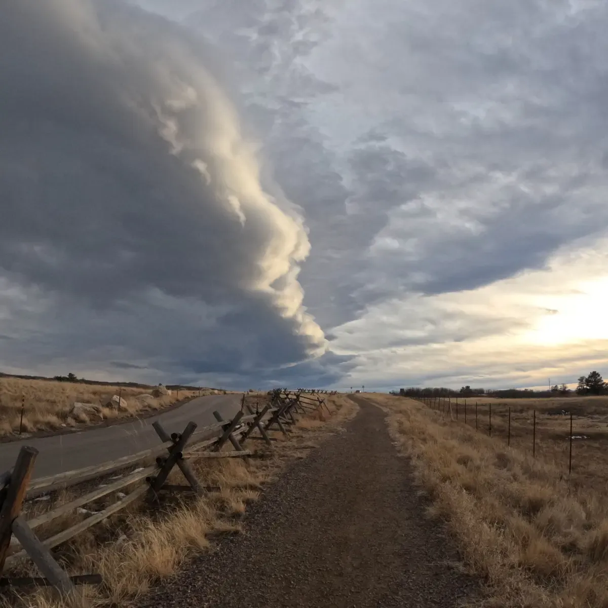 Daniel's Park Trail during a sunset