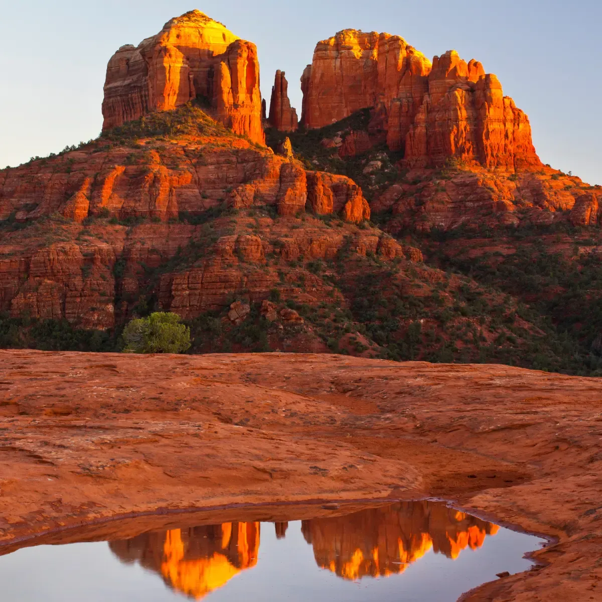 Sedona's canyon in the sunset