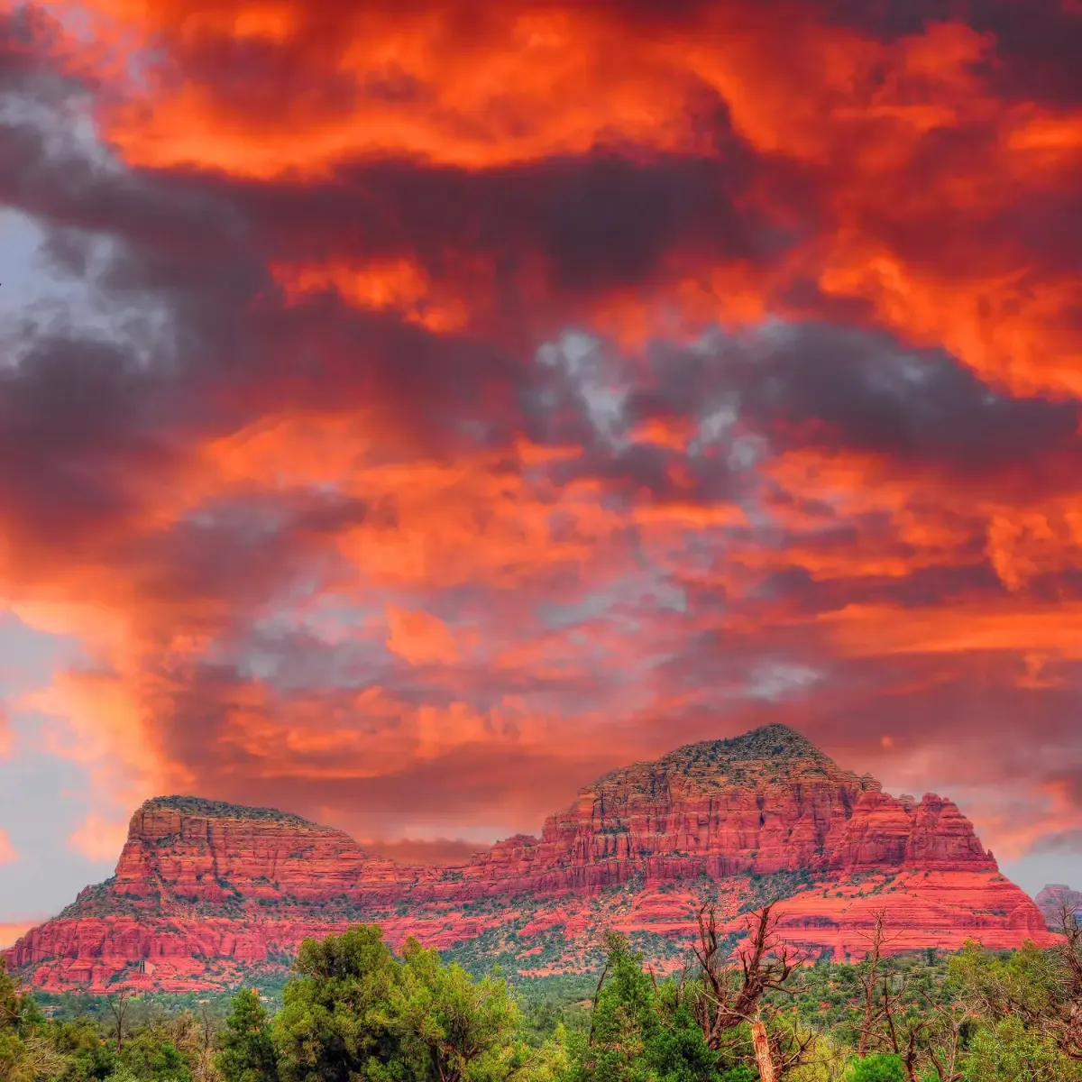 Red clouds over Sedona