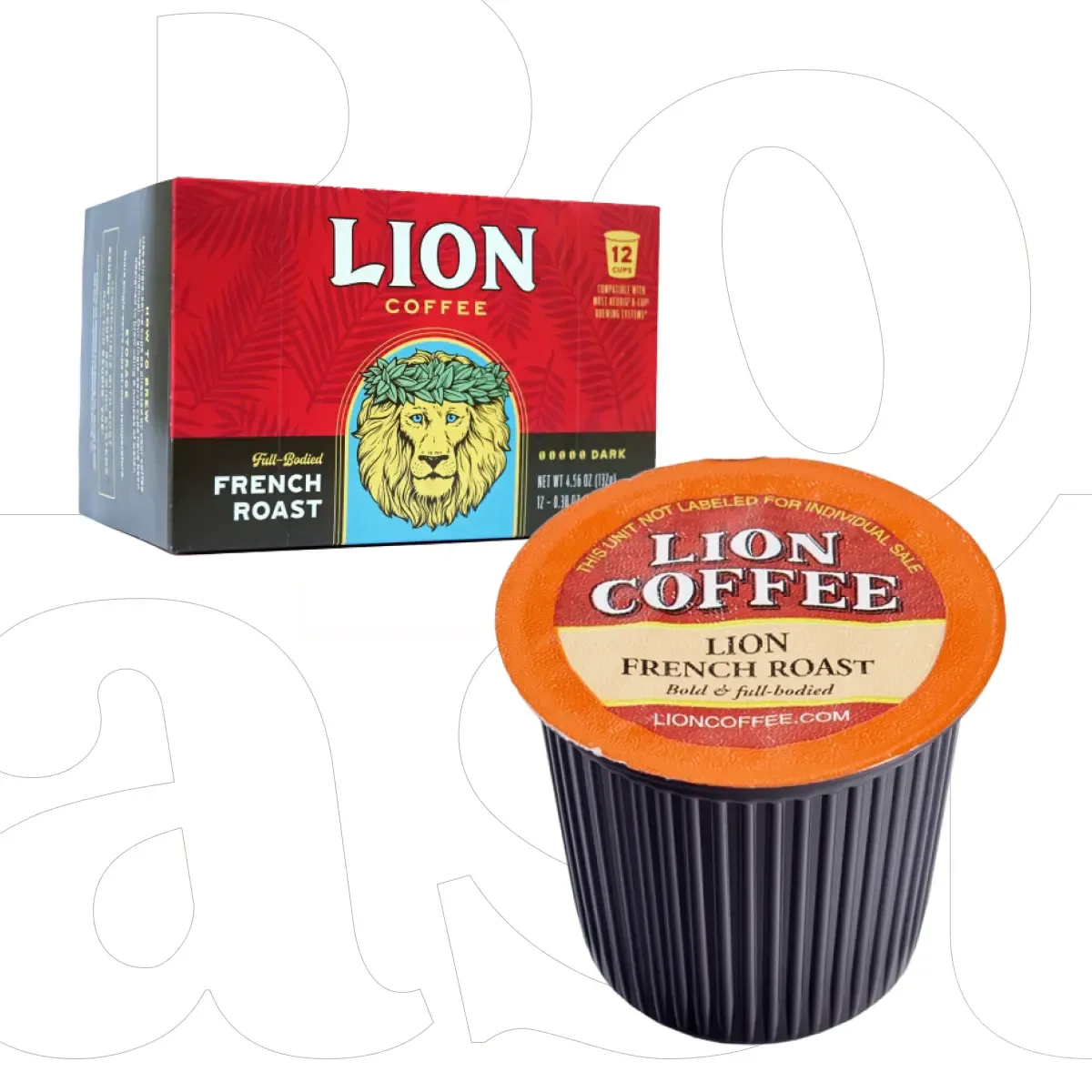 Lion Coffee French Roast Coffee Pods