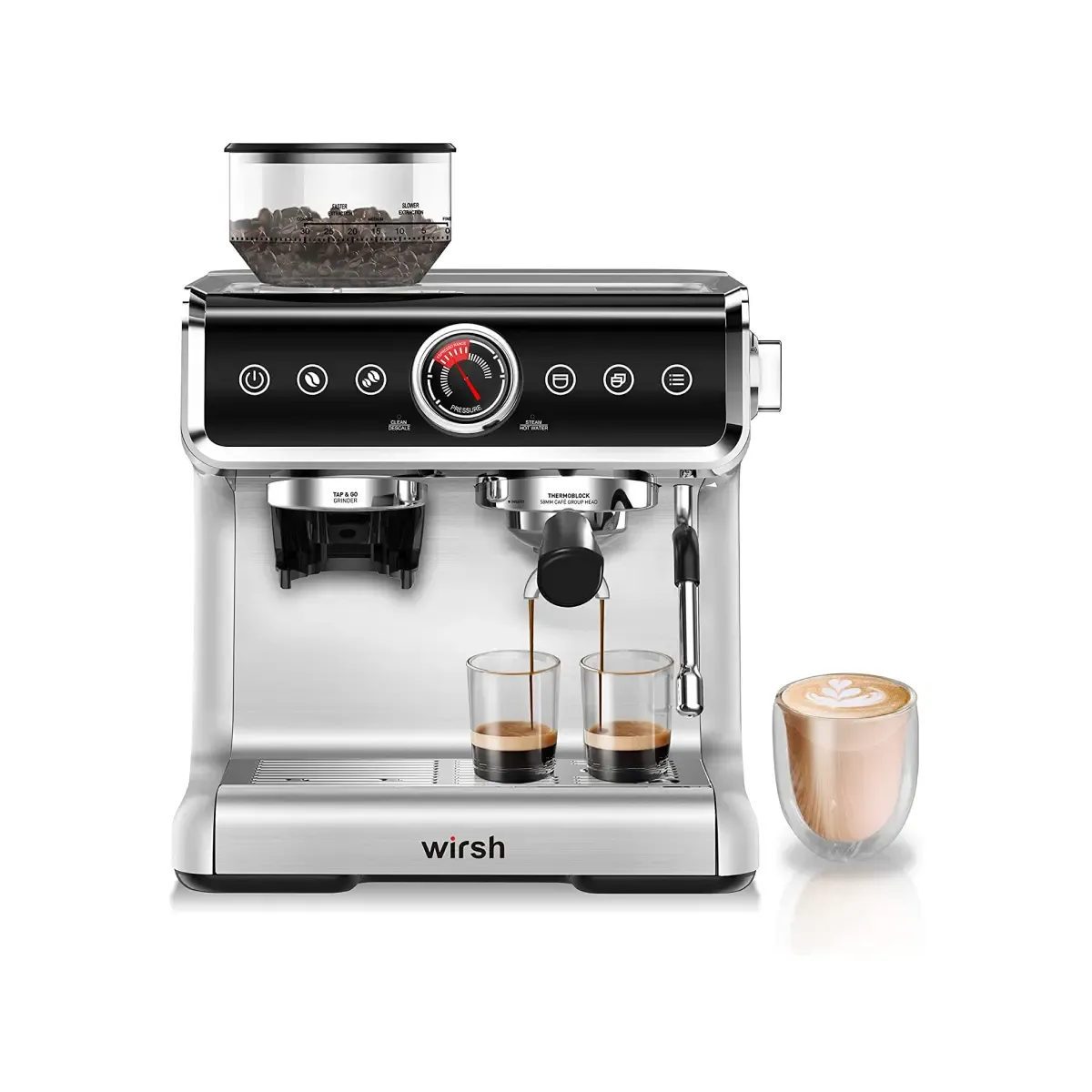 Wirsh Espresso Machine with Coffee Grinder