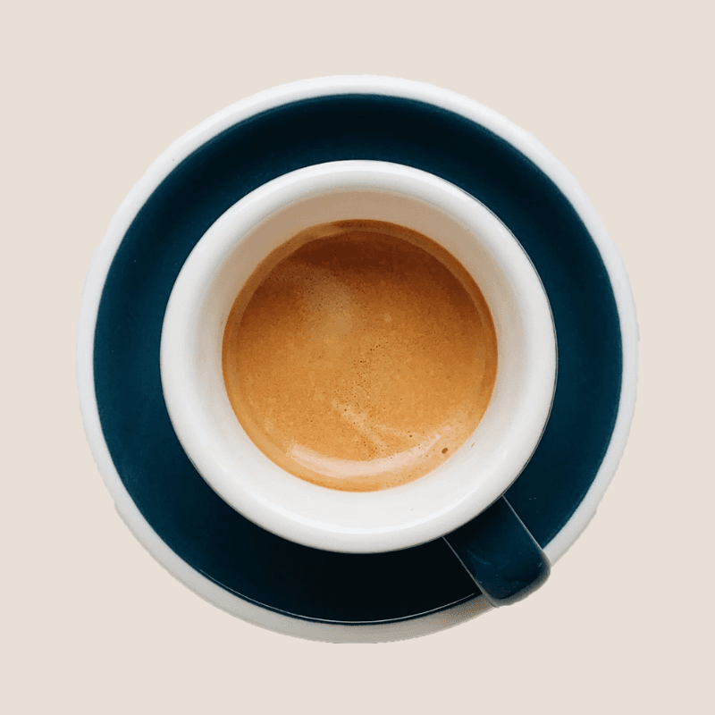 espresso cup seen from a top down view