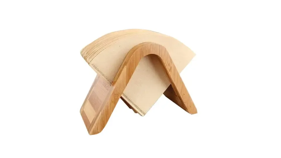 Coffee filter holder made out of bamboo