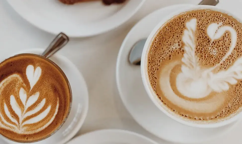 Cortado drink on a table
