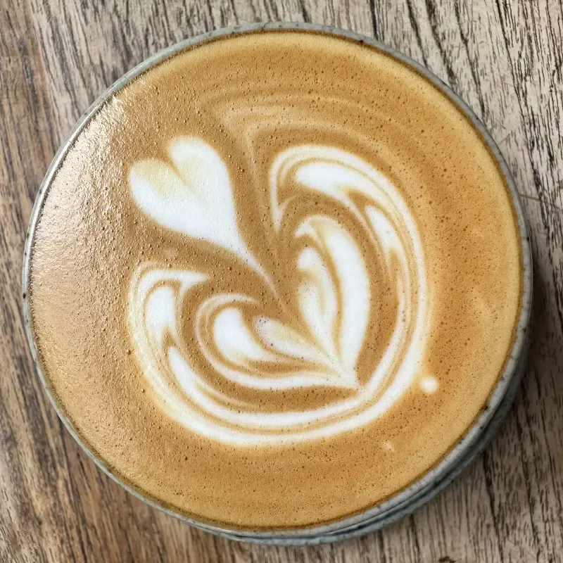 Piccolo latte top view