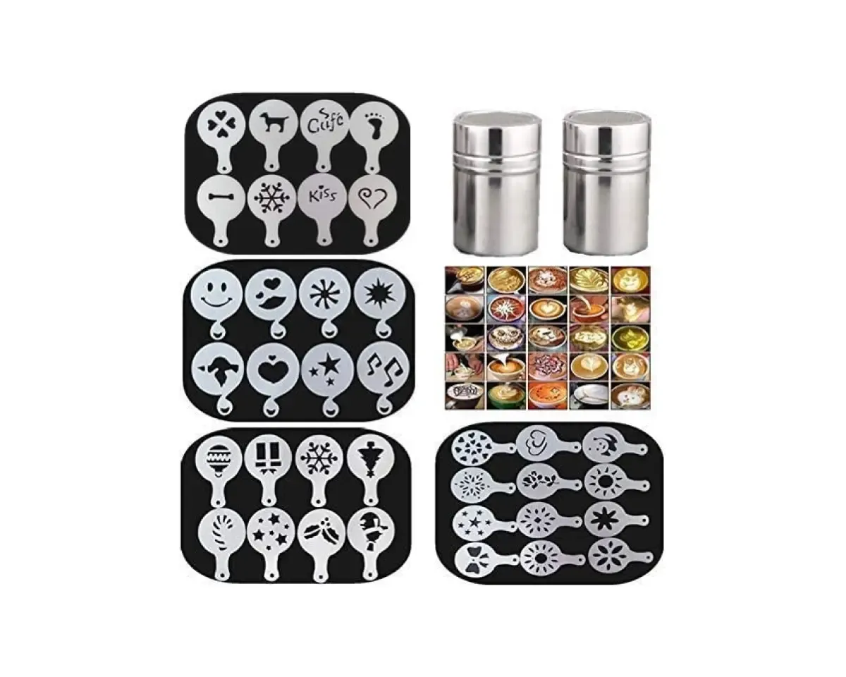 36 Coffee Decorating Stencils