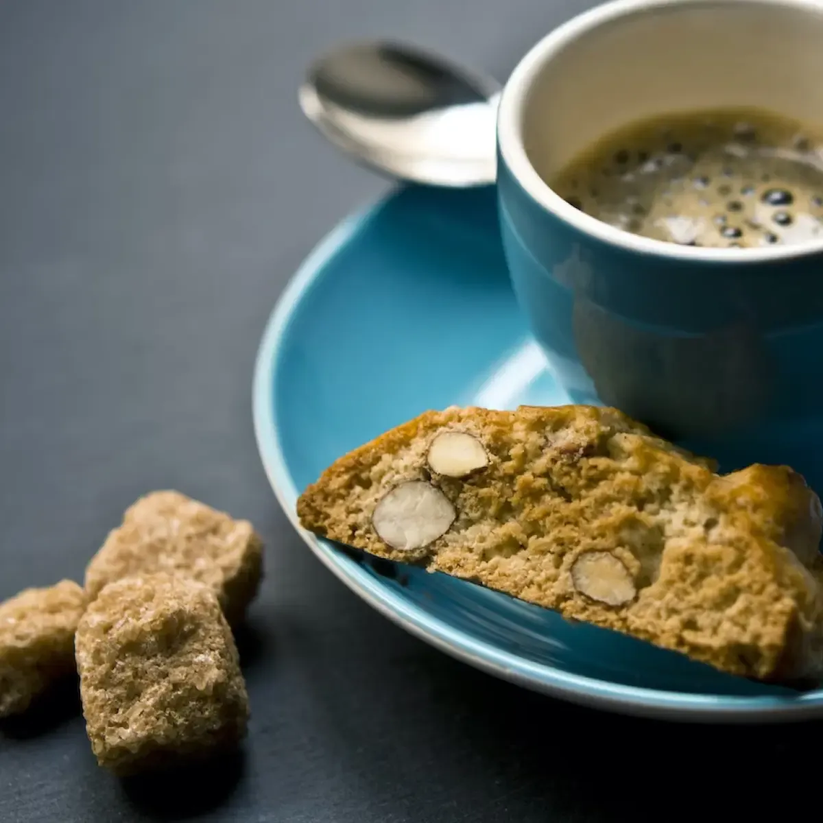Biscotti with a cup of espresso