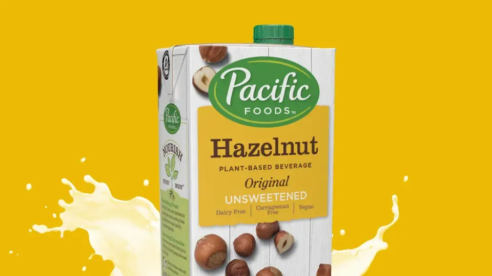 A picture of hazelnut milk carton