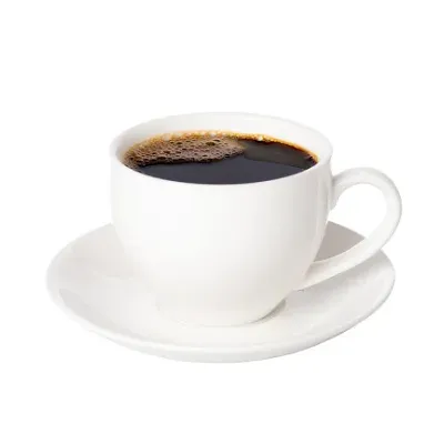 Coffee in a white cup