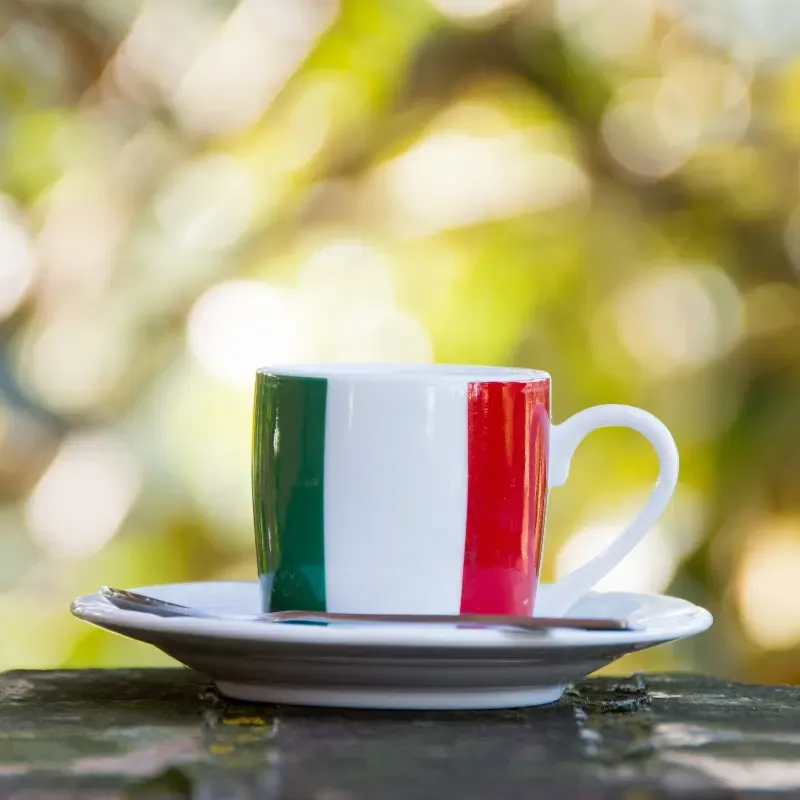 Espresso/Cortado Cup (Blue-Grey/White)