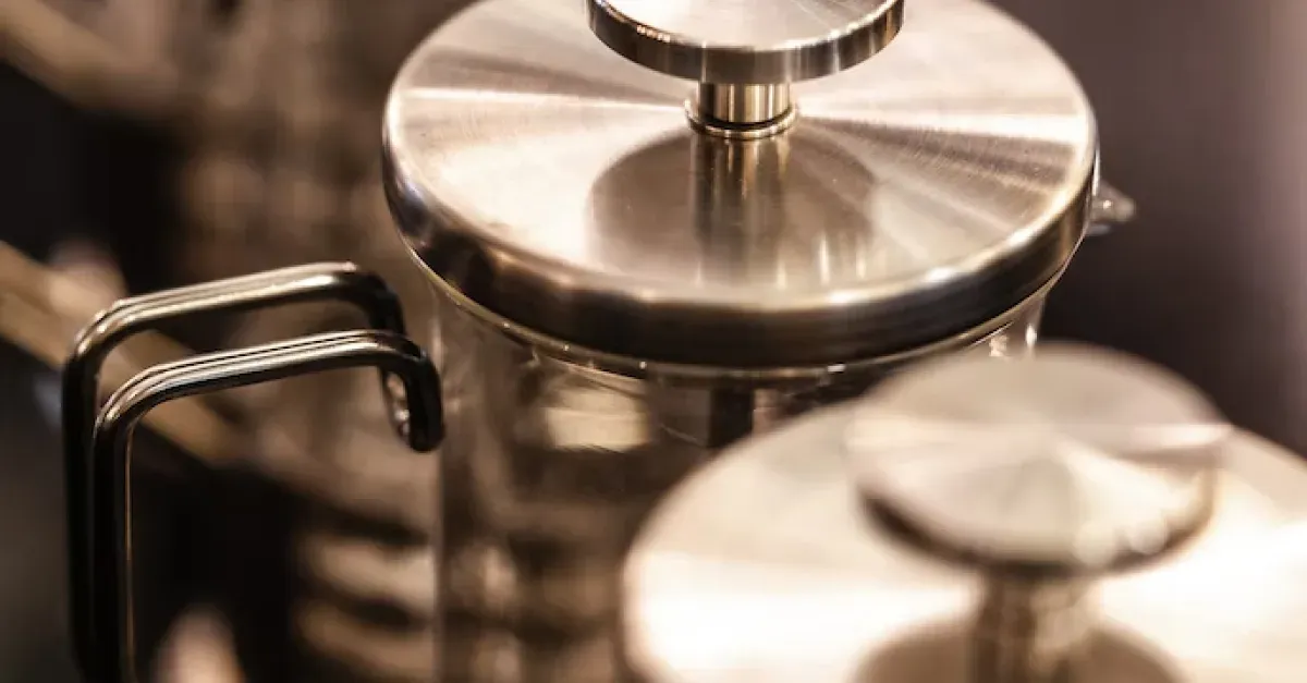 The top of a french press