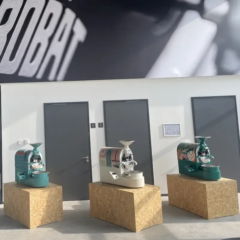 Probat Hydrogen Coffee Roasters on display in a large room