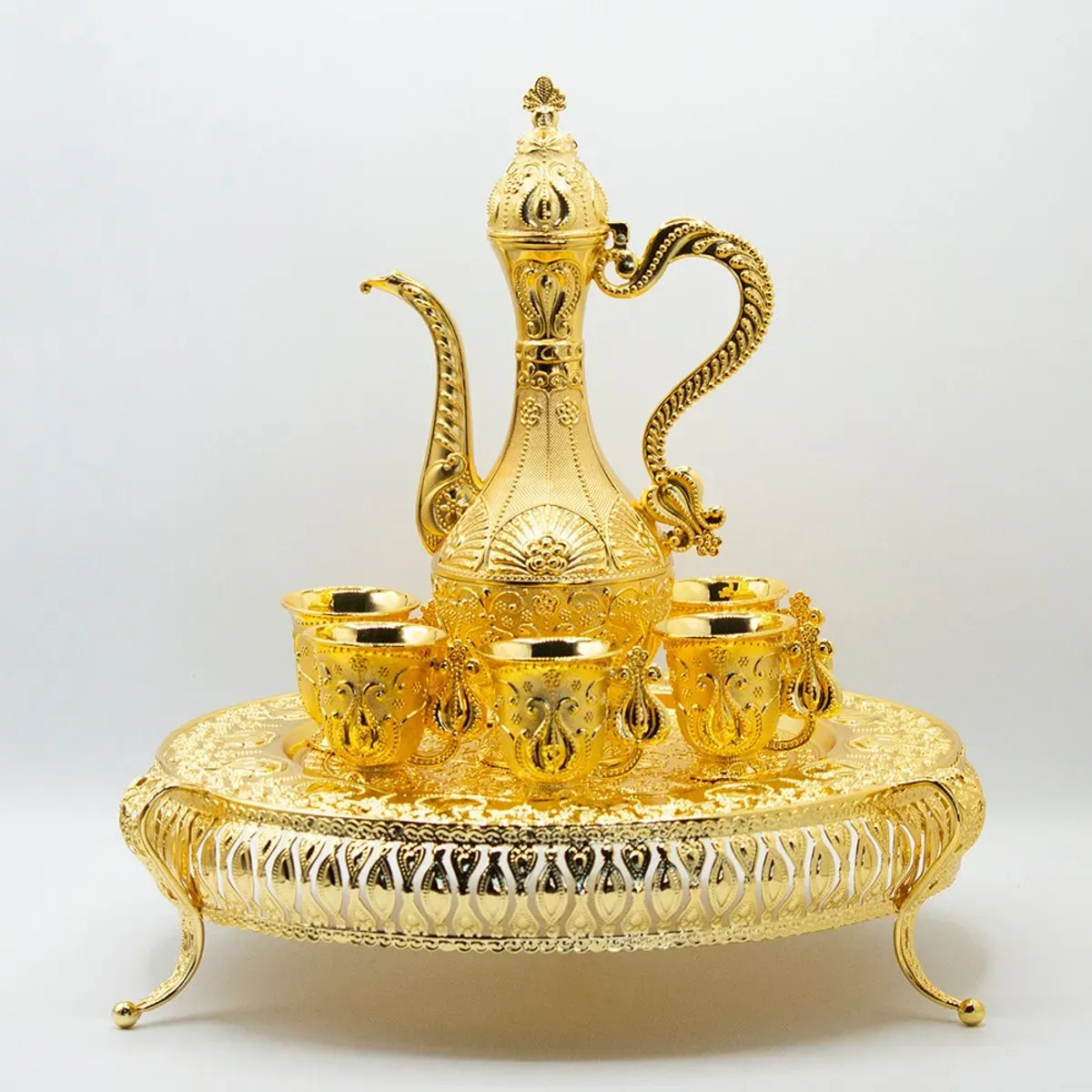 Arabian Design Gold Plated Coffee Pot