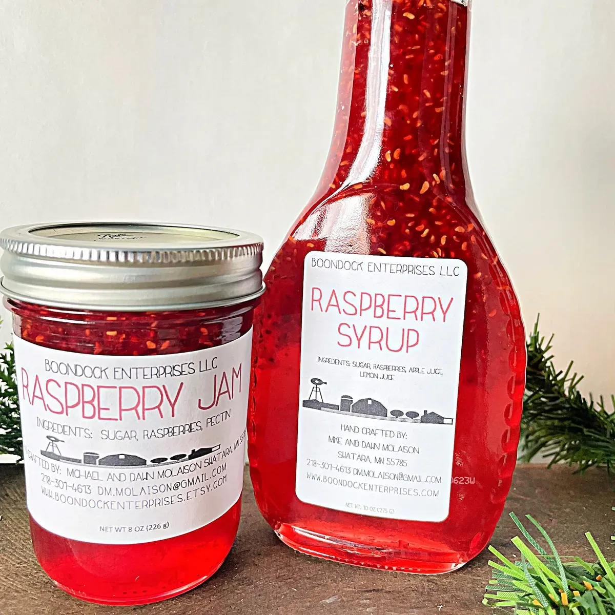 Homemade Raspberry Jam and Syrup