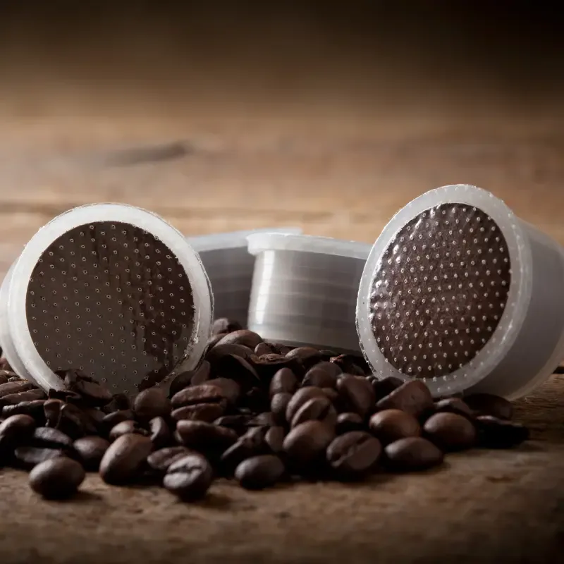 Sustainable coffee pods and coffee beans