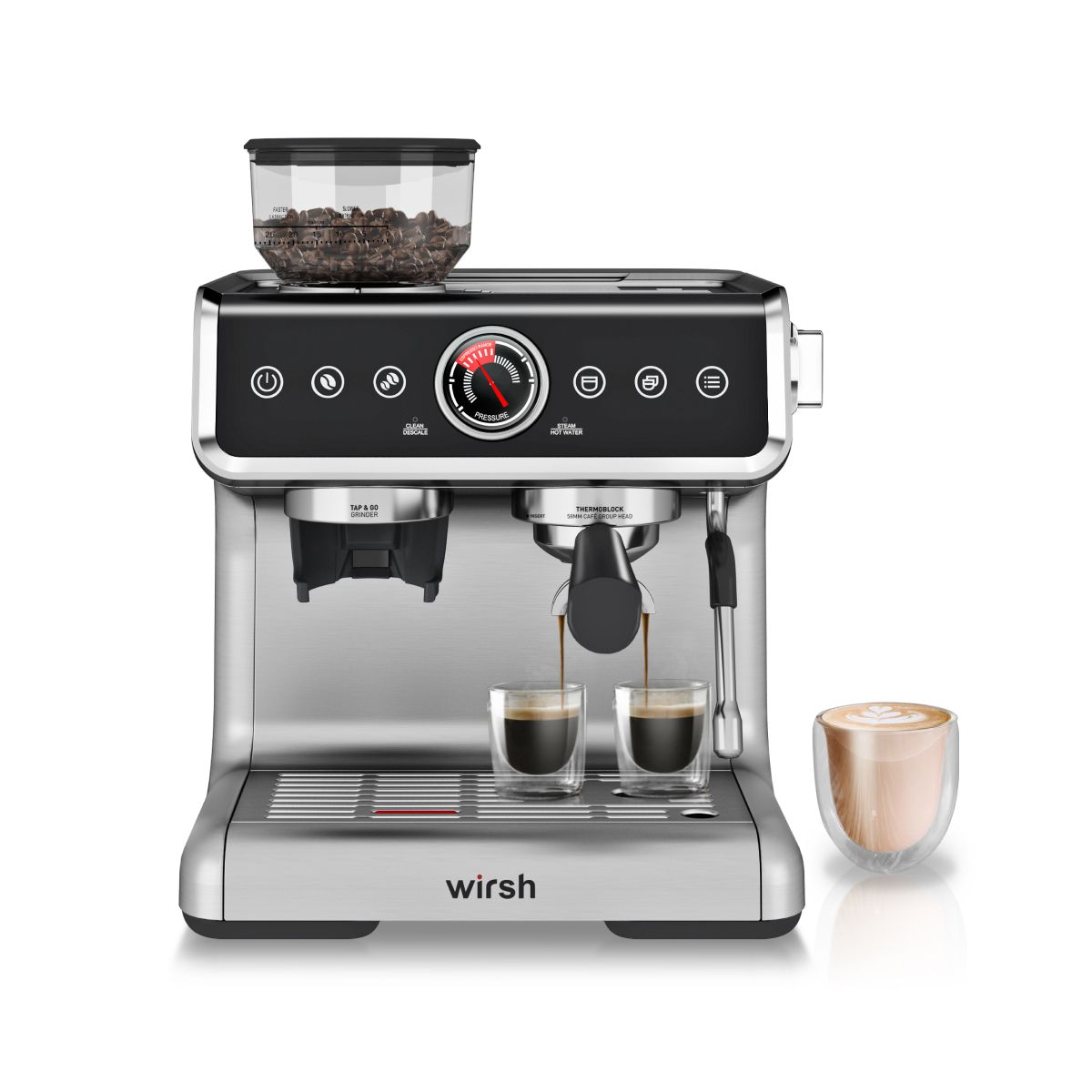 wirsh Espresso Machine with Coffee Grinder