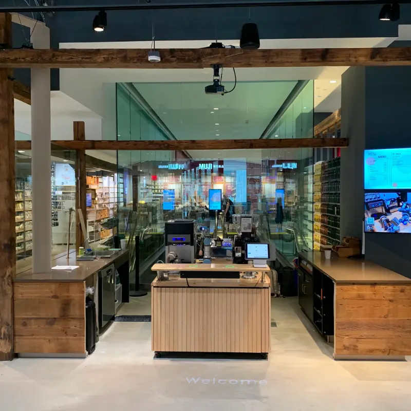Artly Barista Bot in its new location - MUJI Hudson Yards in New York