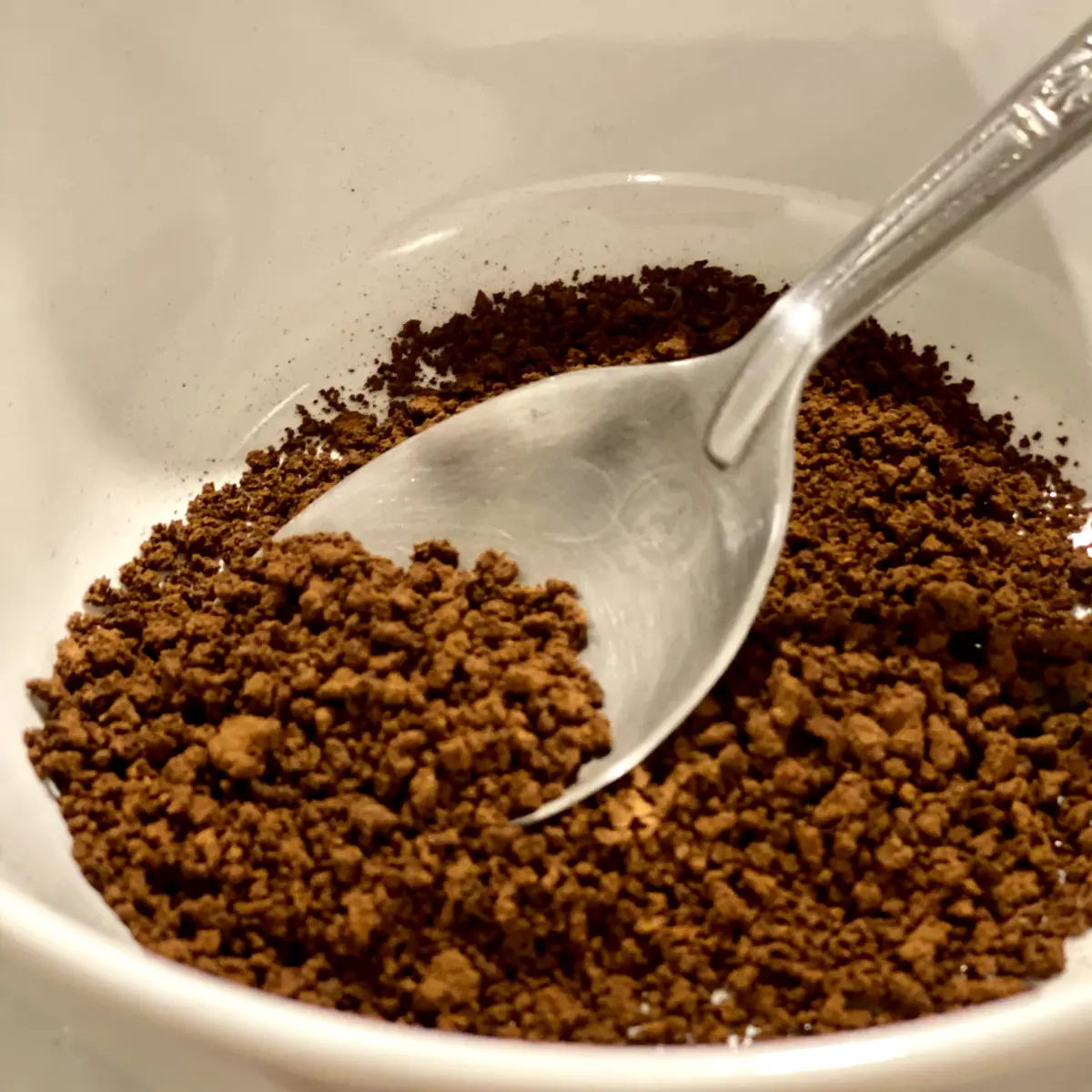 Asian instant coffee in a bowl