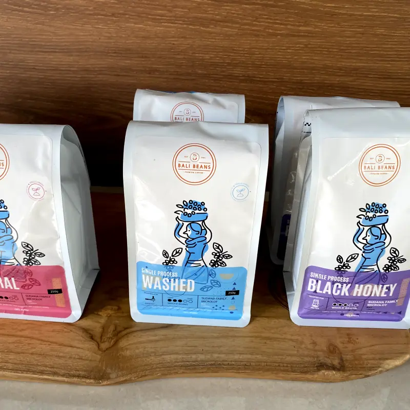 Bags of Bali Coffee Beans