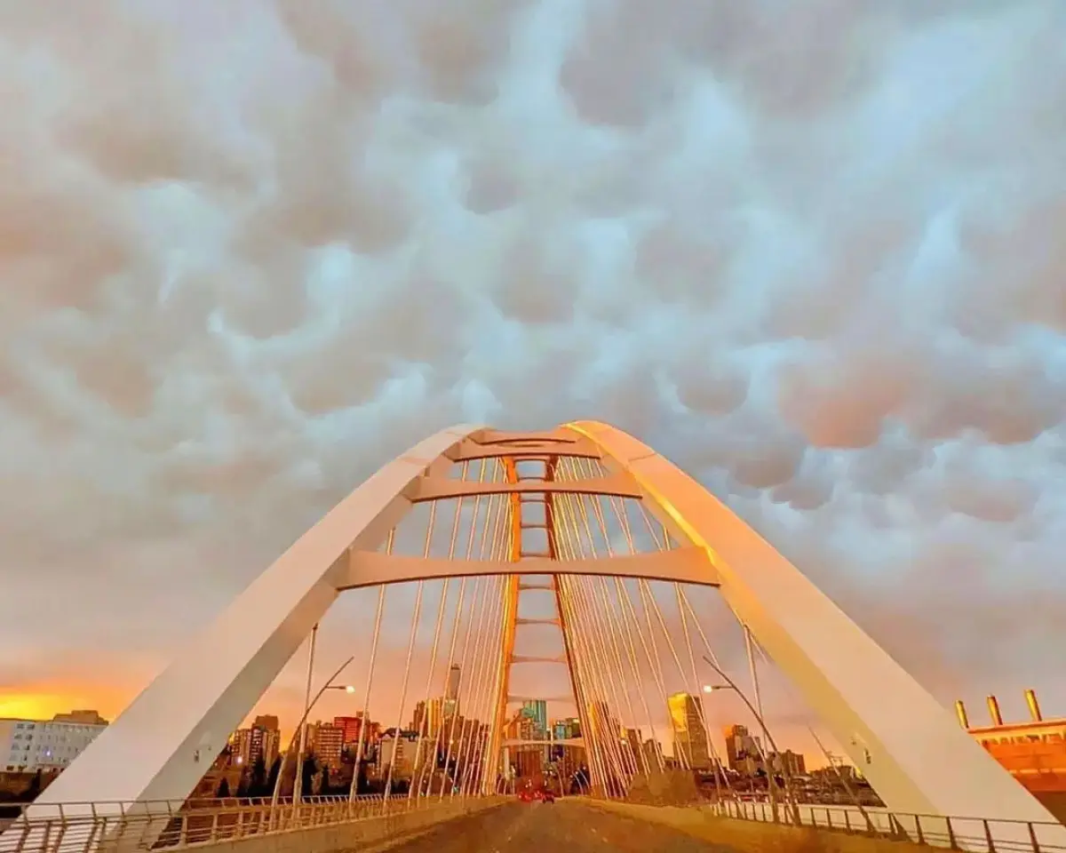 Edmonton city skyline and bridge
