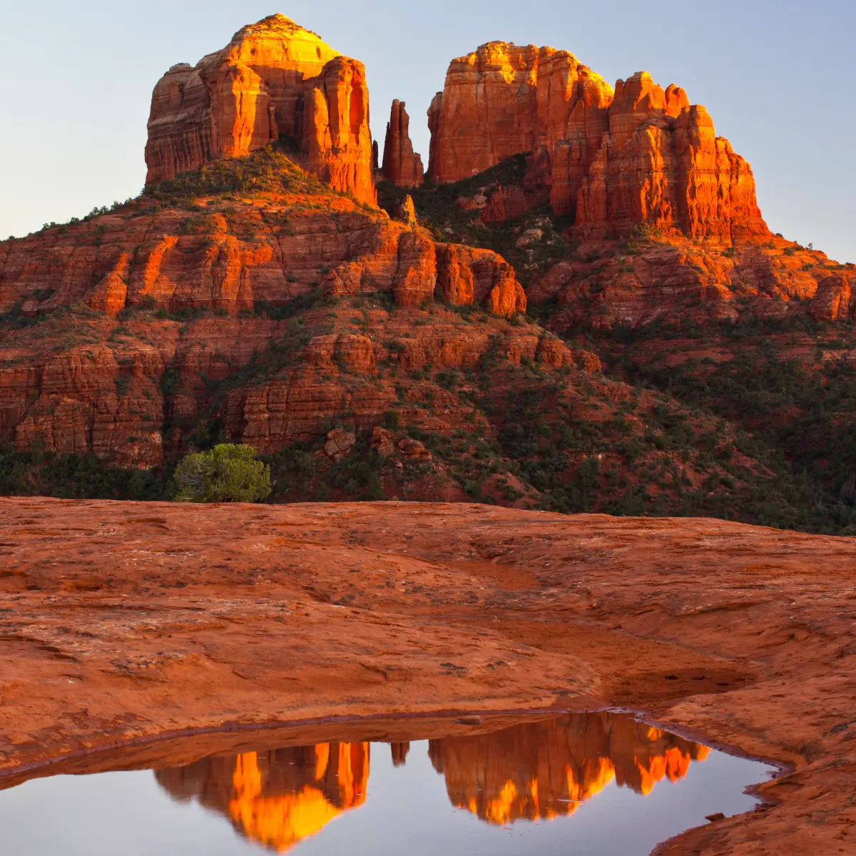 Sedona's canyon in the sunset