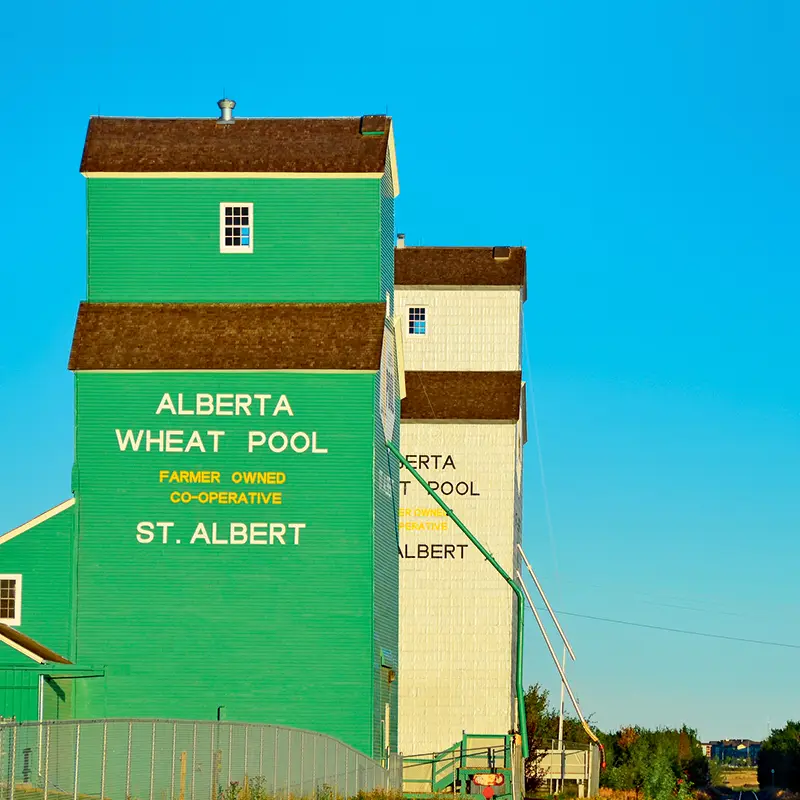 Grain silos in St. Albert