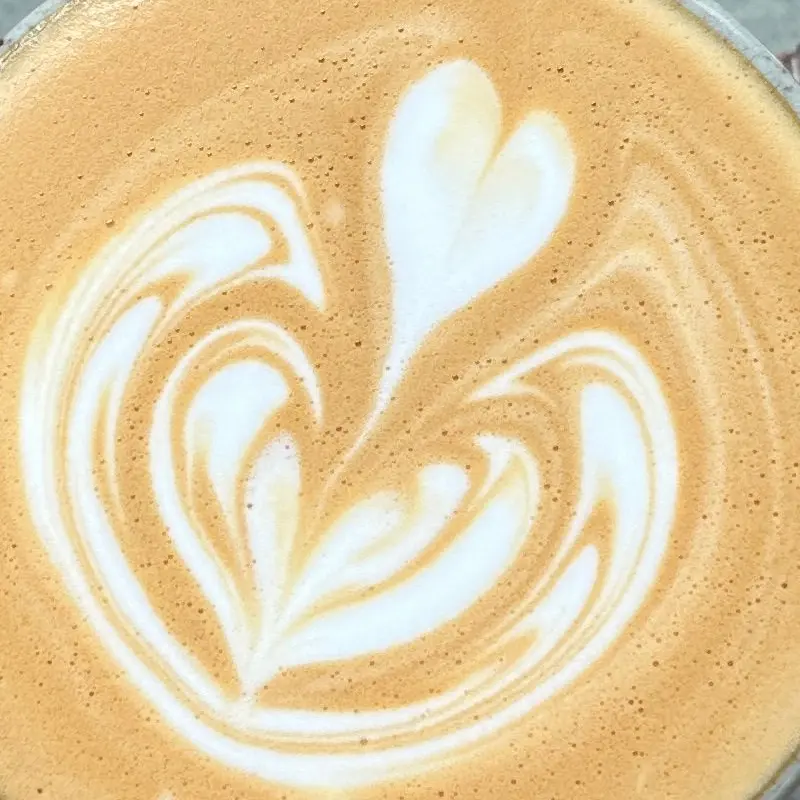 Top view of a latte