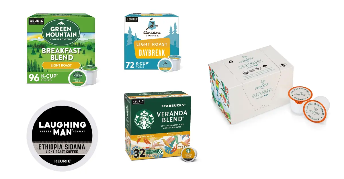 6 Best Light Roast Coffee K-Cup Pods: For That Caffeine Kick