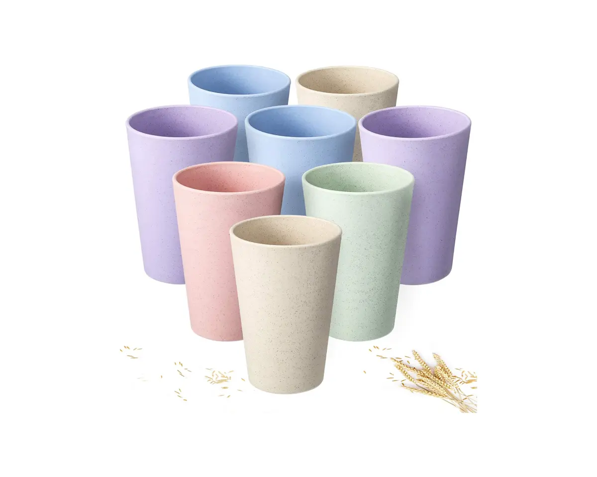 Reusable Wheat Straw Tumbler Cups