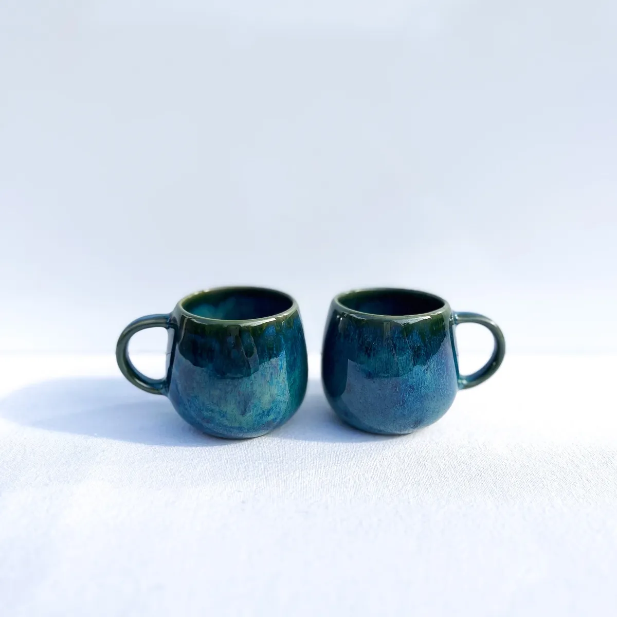 Gray & White Handmade Ceramic Pinch Cup