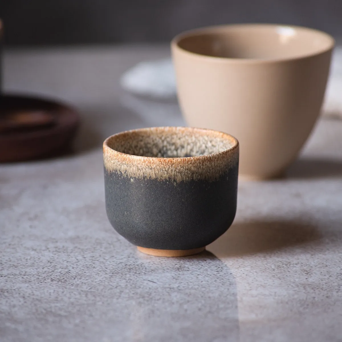 Cone Shaped Ceramic Espresso Cup with Base