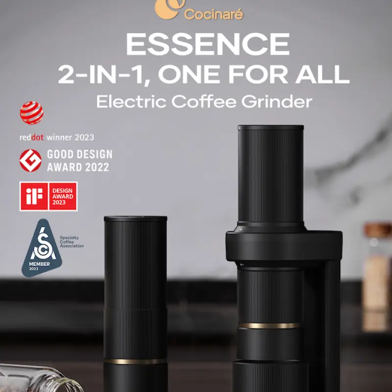 Cocinaré add for their electric cofffe grinder