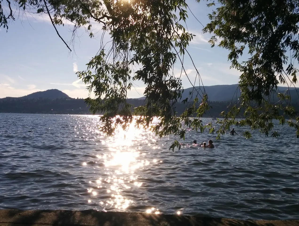 Kelowna beach by the Okanagan Lake
