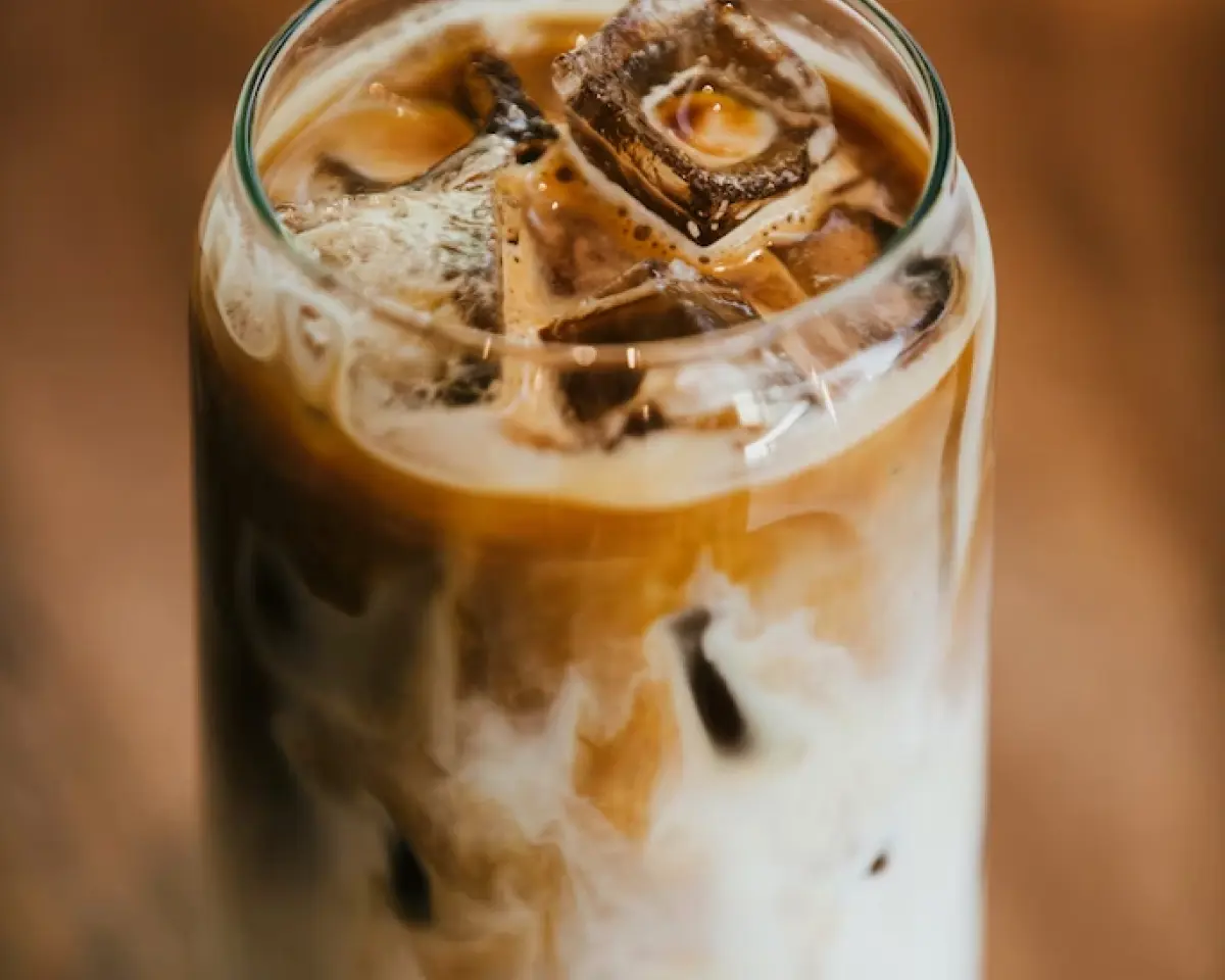 iced coffee glass