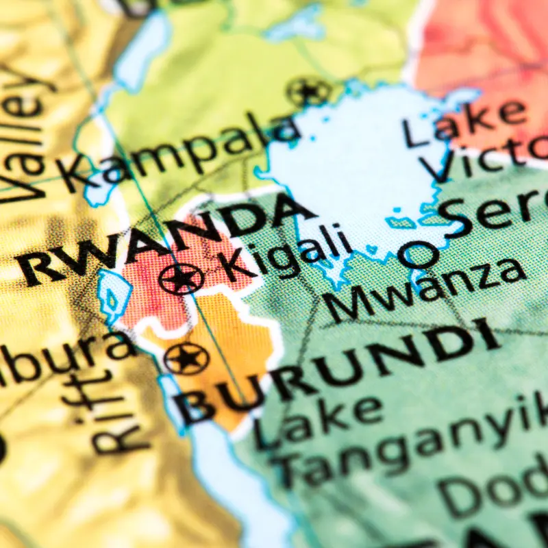Map of Burundi