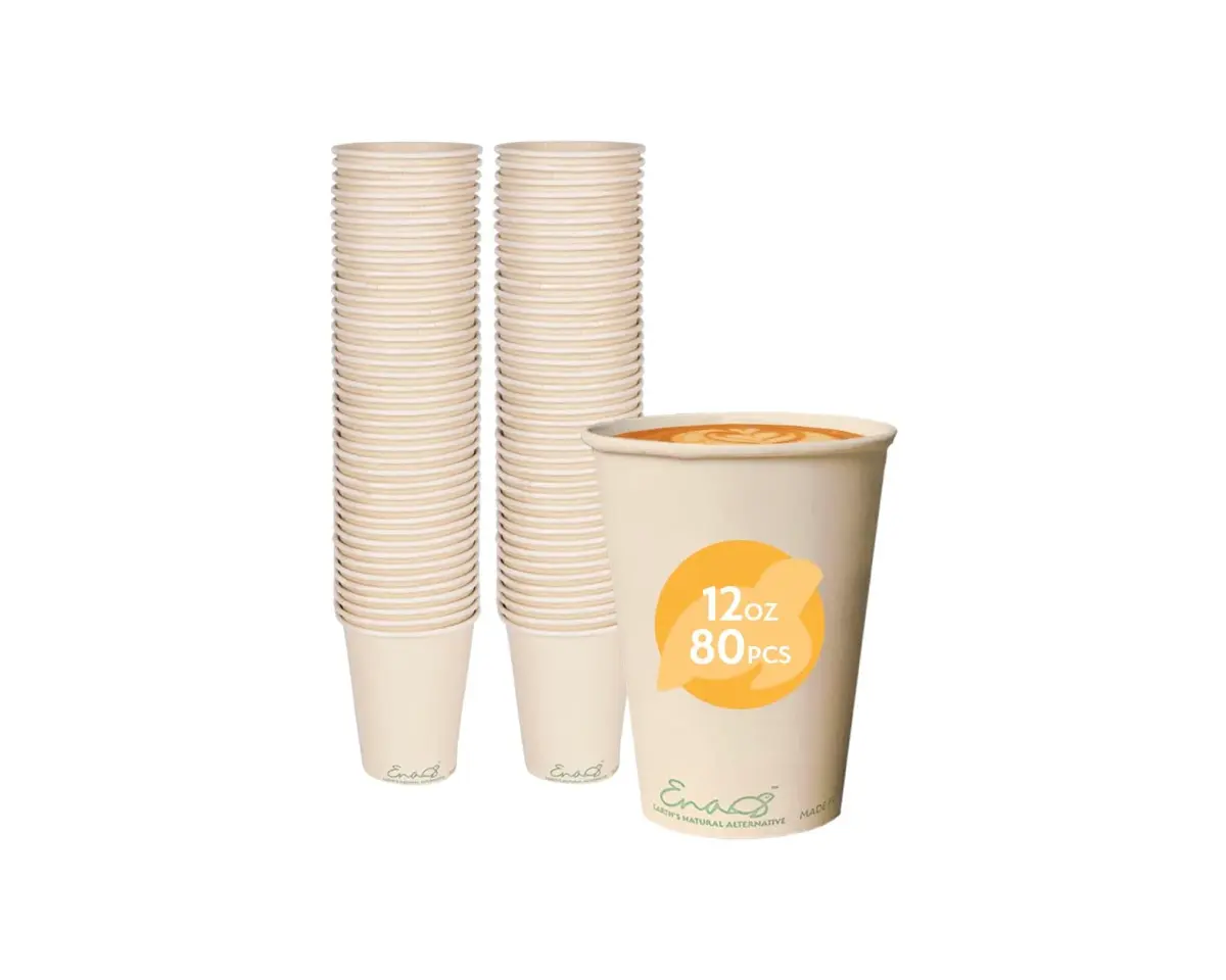 Earth's Natural Alternative Compostable Disposable Coffee Cups