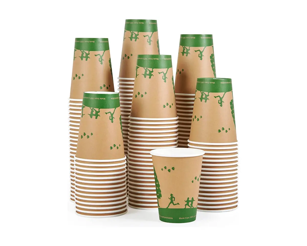 ECOLipak Biodegradable Disposable Paper Coffee Cups