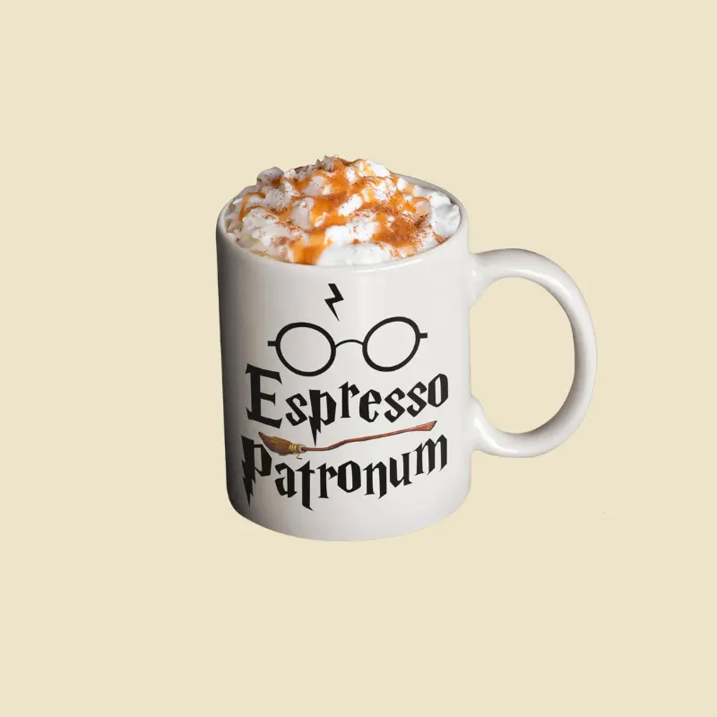 Espresso patronum cup with coffee