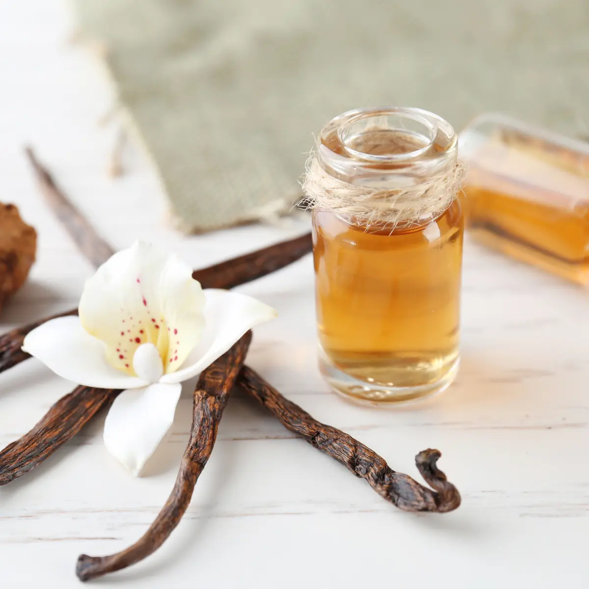 vanilla beans, flower and extract