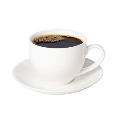 Coffee in a white cup