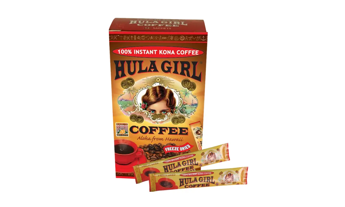 Hula Girl Instant Coffee Box
