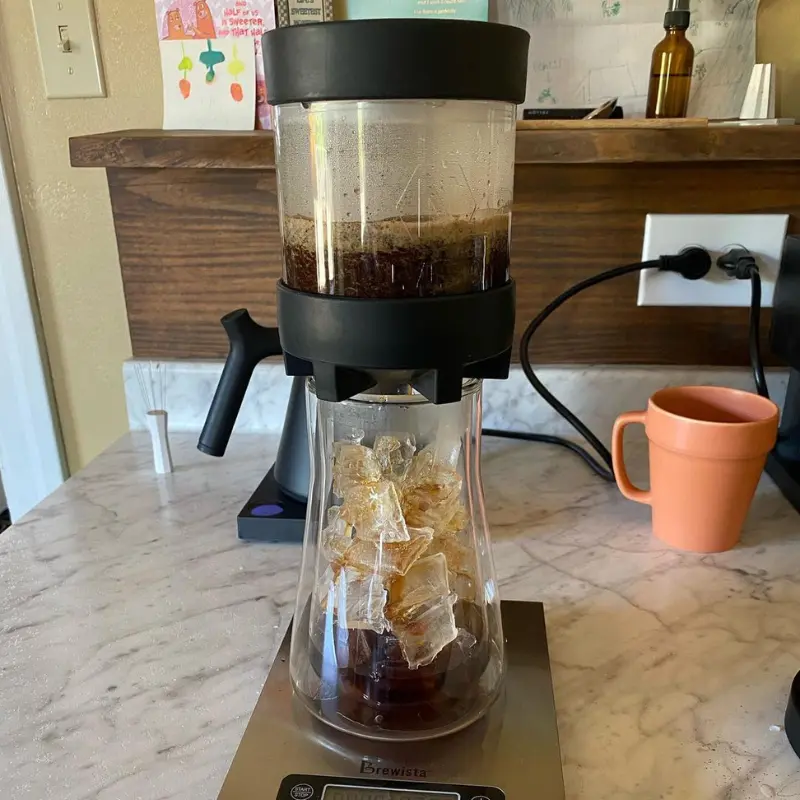 NextLevel Pulsar Brewing into a cold brew carafe