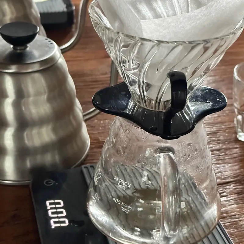 Dripper, filters, kettle and carafe