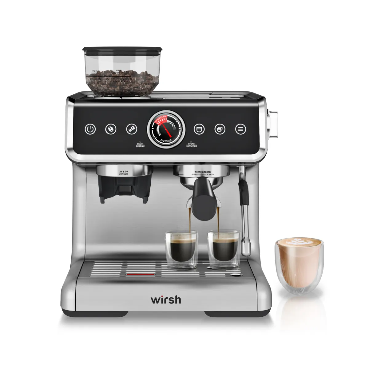 wirsh Espresso Machine with Coffee Grinder